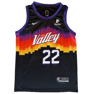 Nike Deandre Ayton #22 Phoenix Suns “The Valley” NBA Authentic Jersey Mens 48 L